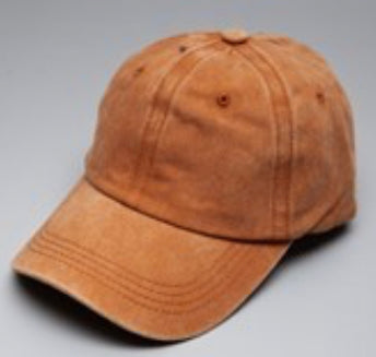 Vintage Washed Baseball Hat-Brown
