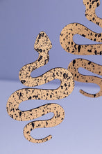 Speckled Snake Earrings-Brown
