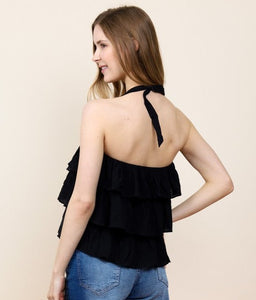 Jules Ruffled Halter Tank