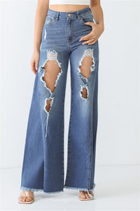 Myra Distressed Bell Jeans