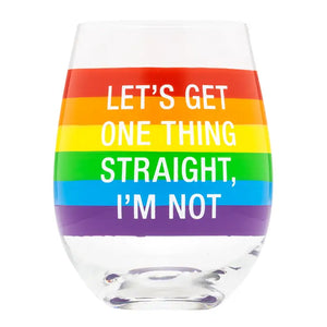 One Thing Straight Wine Glass